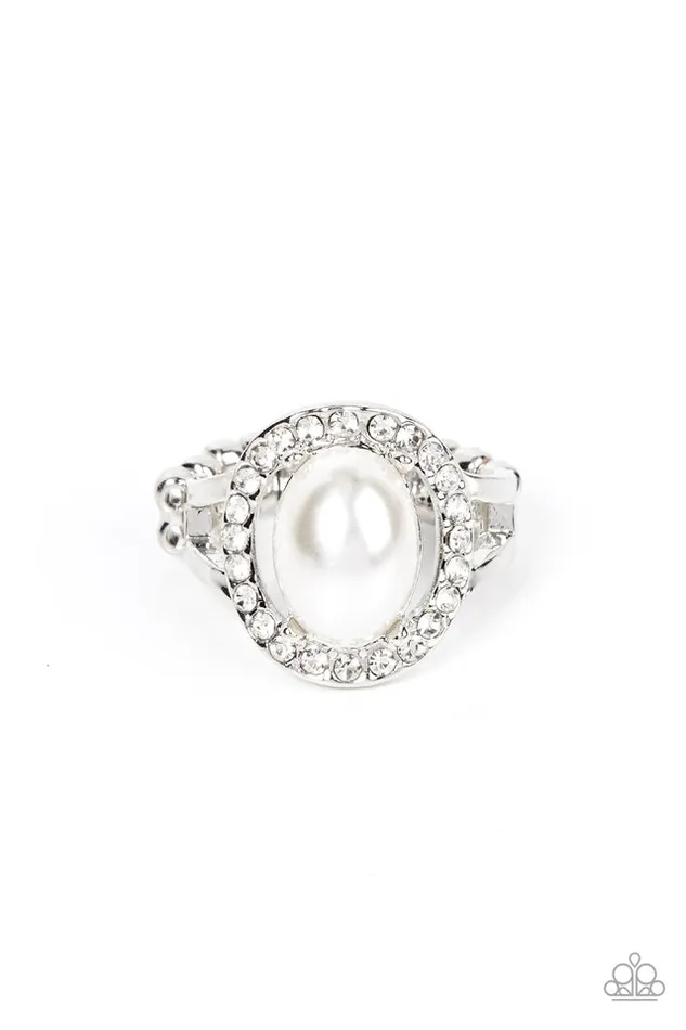 Rings Paparazzi Jewelry Paparazzi Ring Seize the Shimmer White