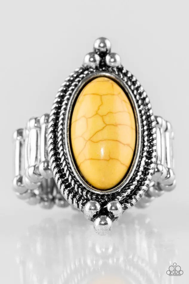 Rings Paparazzi Jewelry Paparazzi Ring Summer Sandstone Yellow