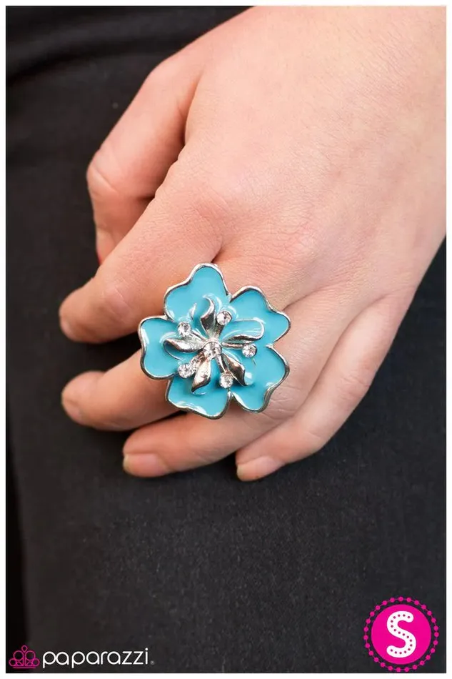 Rings Paparazzi Ring Ahead Of the Curve Blue Paparazzi Jewelry