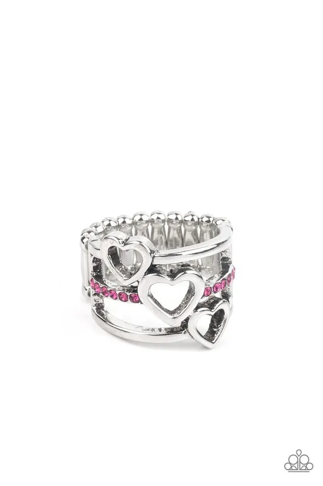 Rings Paparazzi Ring Give Me AMOR Pink Paparazzi Jewelry Rings Paparazzi Ring Give Me AMOR Pink Paparazzi Jewelry