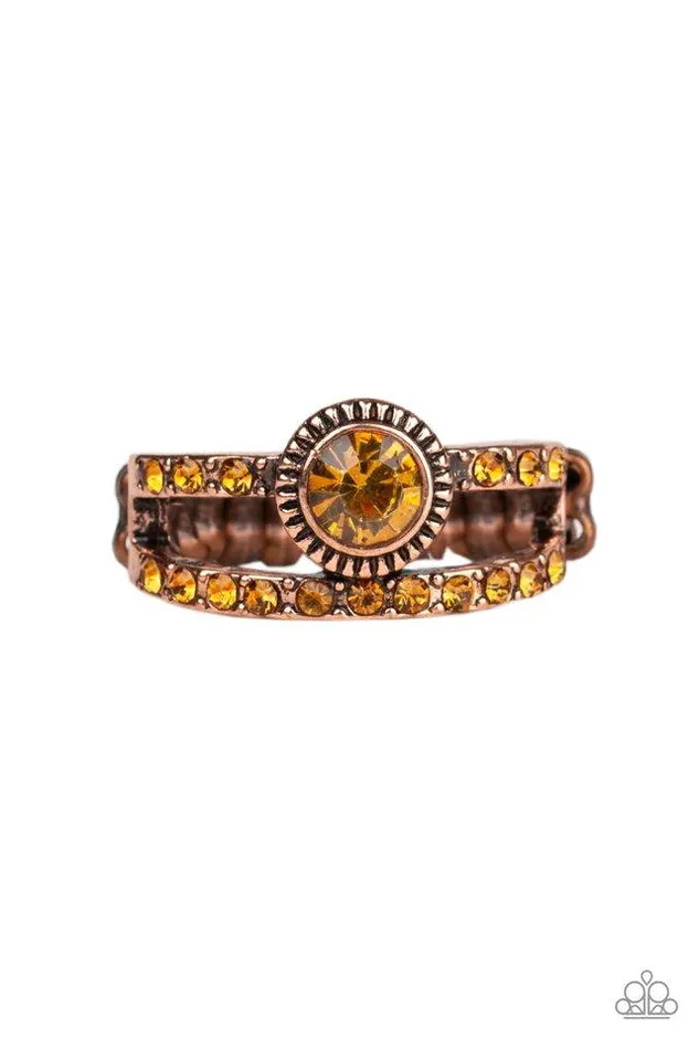 Rings Paparazzi Ring GLOW Me Away Copper Paparazzi Jewelry