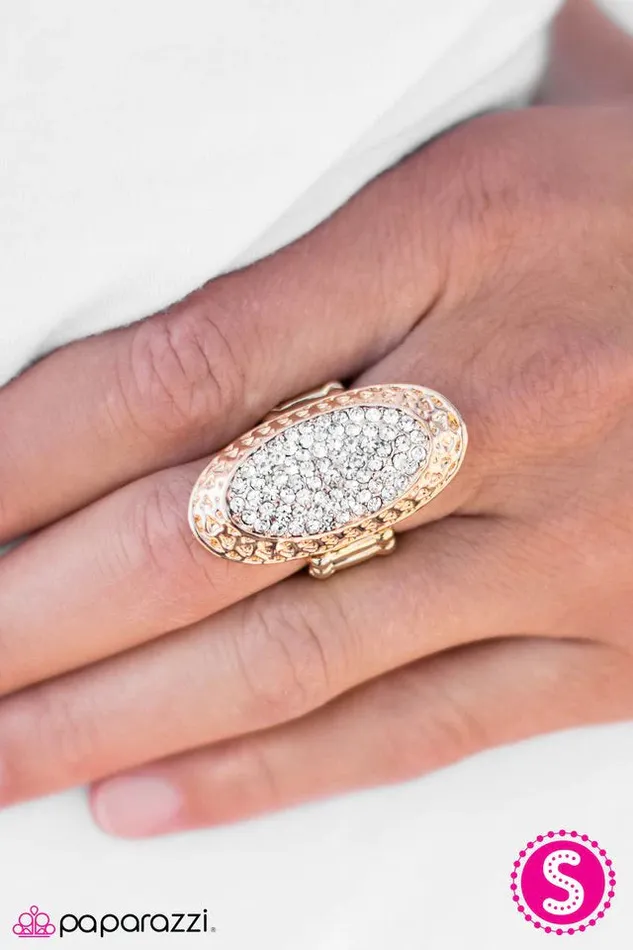 Rings Paparazzi Ring KaPOW Gold Paparazzi Jewelry