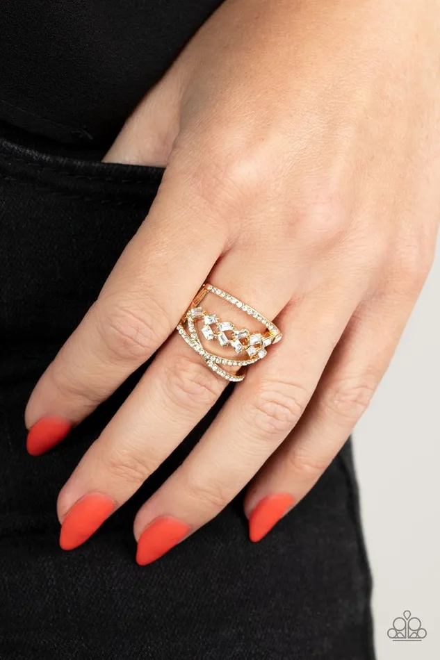 Rings Paparazzi Ring Lavishly Luminary Gold Paparazzi Jewelry