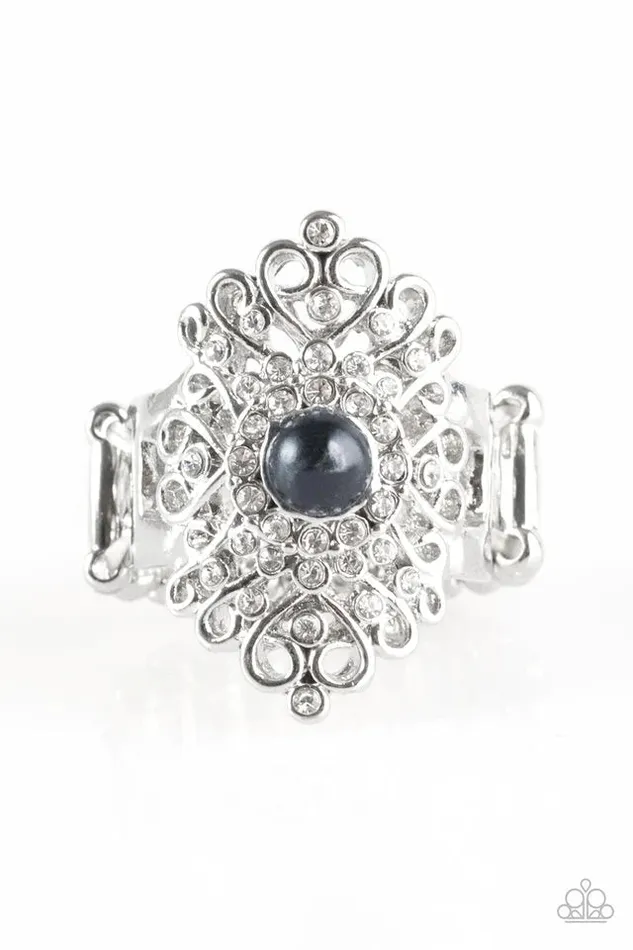 Rings Paparazzi Ring Queen Status Black Paparazzi Jewelry