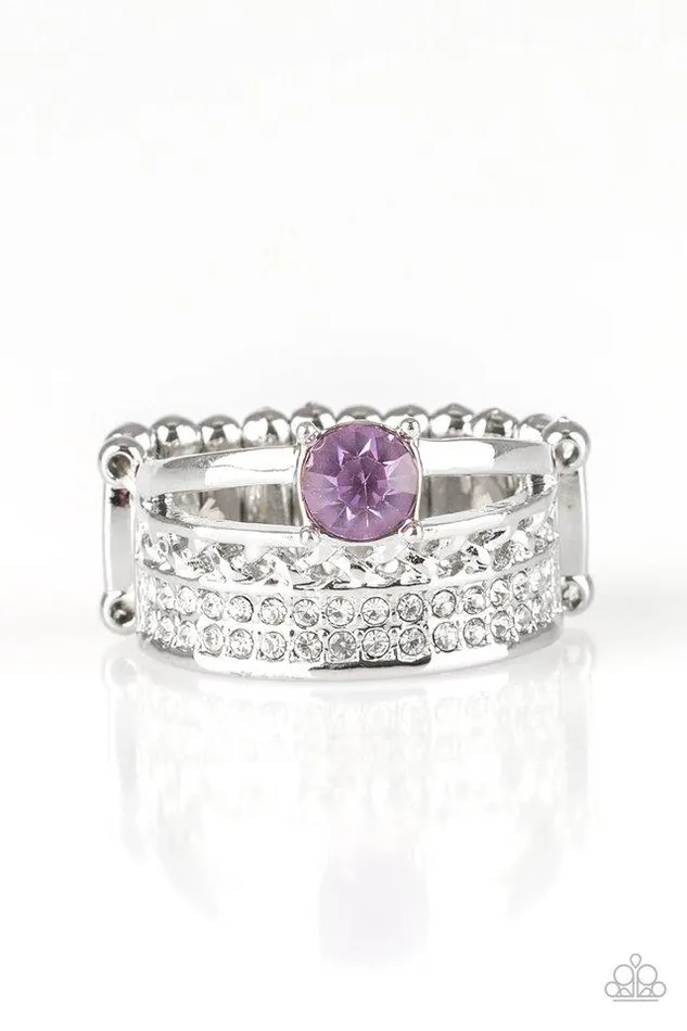 Rings Paparazzi Ring The Overachiever Purple Paparazzi Jewelry