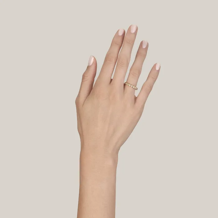 Rings Single Stone 18K Yellow Gold Small Gabby Band Single Stone