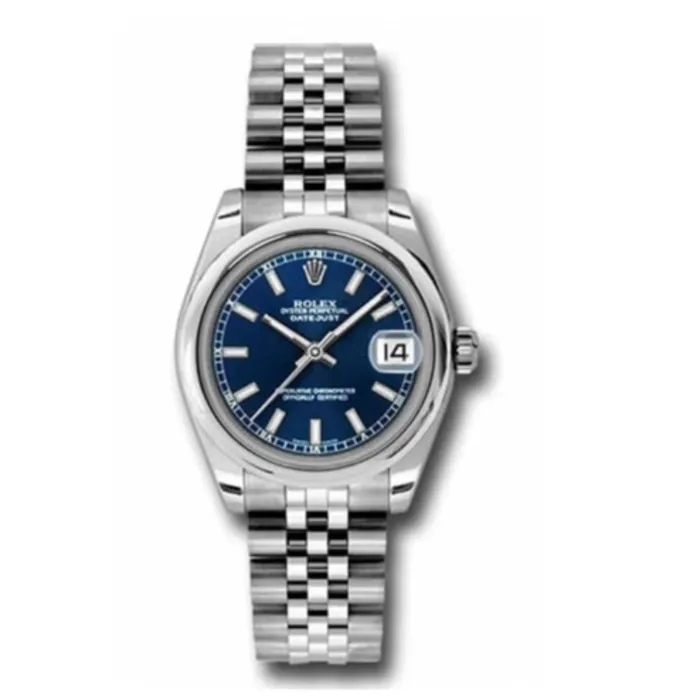 Rolex Bracelets Rolex Datejust 31mm Ref 1782400026 Blue Dial Stainless Steel Jubilee Bracelet Womens Watch
