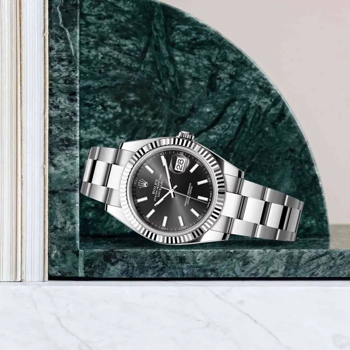 Rolex Bracelets Rolex Datejust 41mm Ref 1263340017 Black Dial Stainless Steel Oyster Bracelet Mens Watch