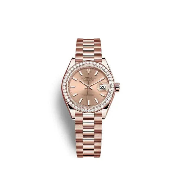 Rolex Bracelets Rolex LadyDatejust 28mm Ref 279135rbr0025 Rose Stick Dial Diamond Bezel 18K Rose Gold Presidential Bracelet Womens Watch Rolex Bracelets Rolex LadyDatejust 28mm Ref 279135rbr0025 Rose Stick Dial Diamond Bezel 18K Rose Gold Presidential Bracelet Womens Watch