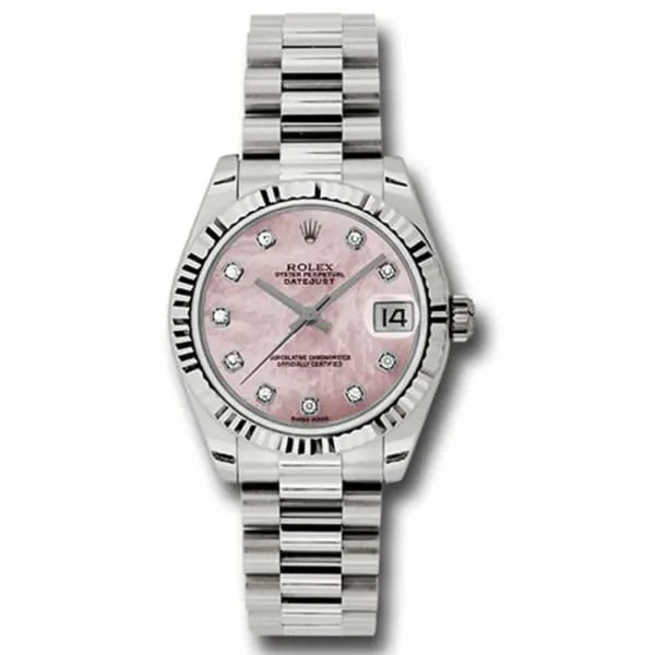 Rolex Datejust 31mm Ref 178279 pmdp Pink Dial 18K White Gold President Bracelet Womens Watch Rolex Bracelets