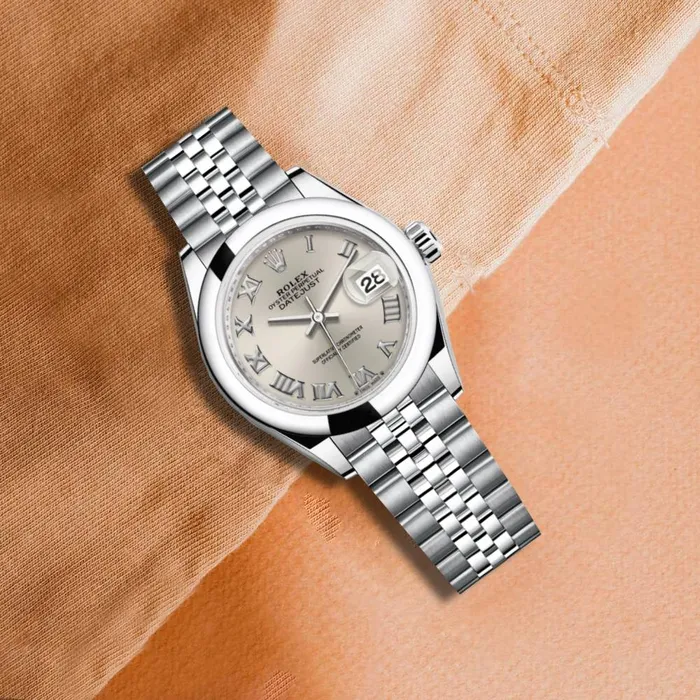 Rolex LadyDatejust 28mm Ref 2791600007 Silver Roman Dial Stainless Steel Jubilee Bracelet Womens Watch Rolex Bracelets