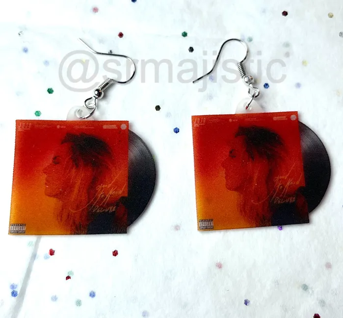 Sam Makes Things Earrings Jojo Good to Know Vinyl Album Handmade Earrings