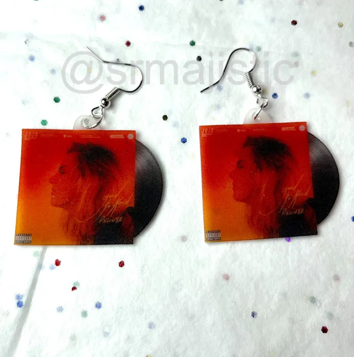 Sam Makes Things Earrings Jojo Good to Know Vinyl Album Handmade Earrings