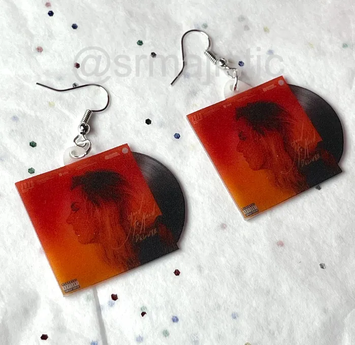 Sam Makes Things Earrings Jojo Good to Know Vinyl Album Handmade Earrings