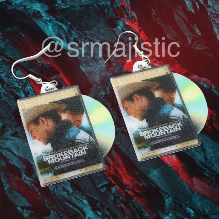 Sam Makes Things Earrings READY TO SHIP Brokeback Mountain 2005 DVD 2D detailed Handmade Earrings
