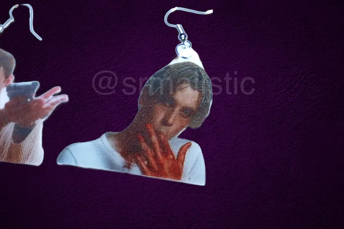 Sam Makes Things Earrings Scream Movie Stu and Billy Characters Detailed Handmade Earrings