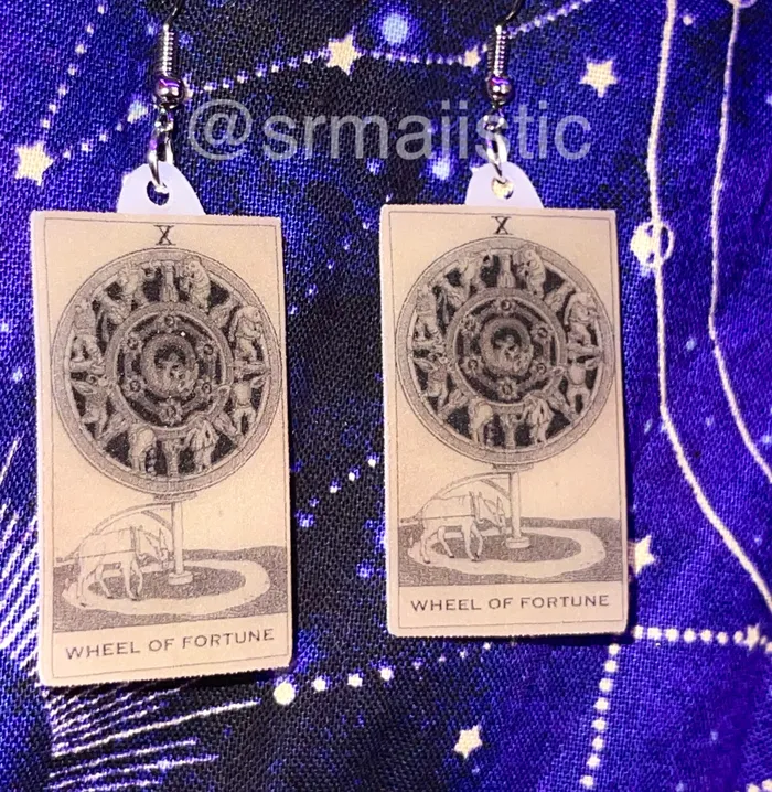 Sam Makes Things Earrings Tarot Card detailed Handmade Earrings