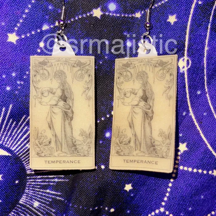 Sam Makes Things Earrings Tarot Card detailed Handmade Earrings
