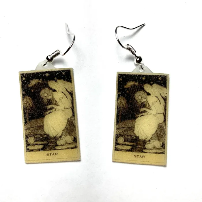 Sam Makes Things Earrings Tarot Card detailed Handmade Earrings