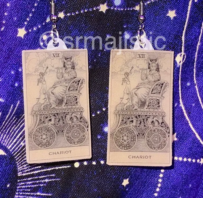 Sam Makes Things Earrings Tarot Card detailed Handmade Earrings