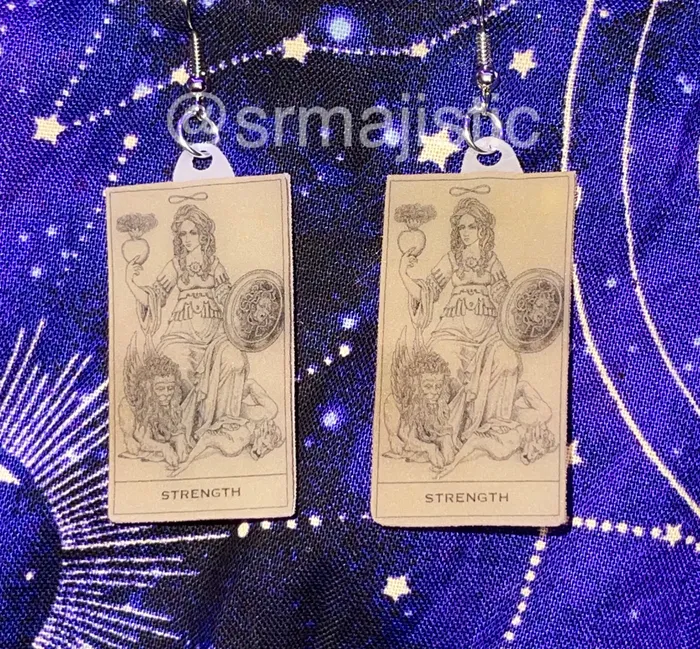 Sam Makes Things Earrings Tarot Card detailed Handmade Earrings