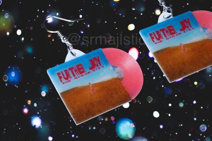 Sam Makes Things Earrings The Regrettes Further Joy Vinyl Album Handmade Earrings