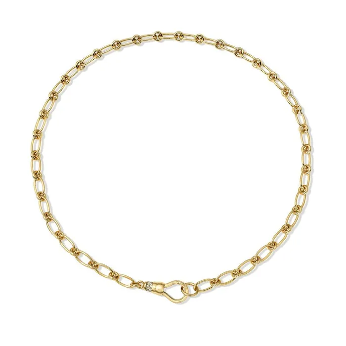 Single Stone Lo Fob Chain Necklace Single Stone Necklaces