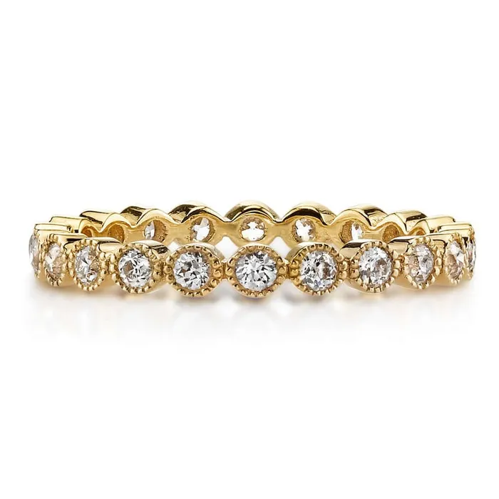 Single Stone Single Stone 18K Yellow Gold Mini Gabby Band Rings