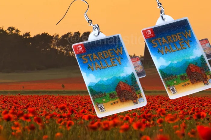 Stardew Valley Nintendo Switch 2D Game detailed Handmade Earrings Sam Makes Things Earrings Stardew Valley Nintendo Switch 2D Game detailed Handmade Earrings Sam Makes Things Earrings