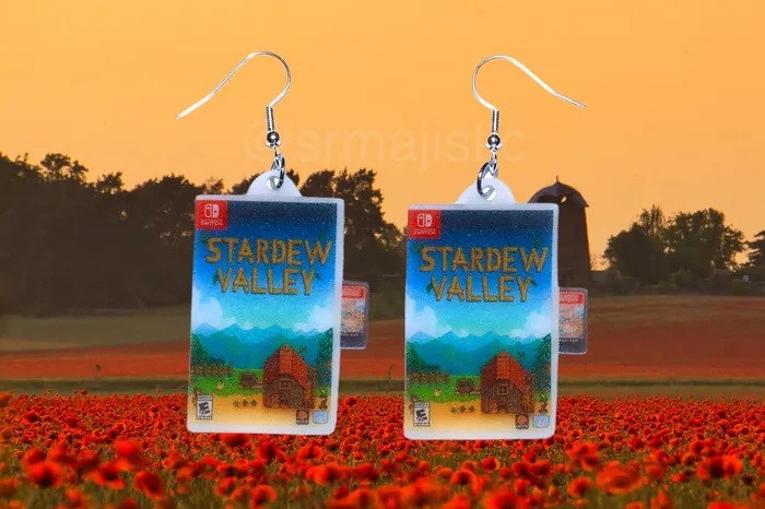 Stardew Valley Nintendo Switch 2D Game detailed Handmade Earrings Sam Makes Things Earrings