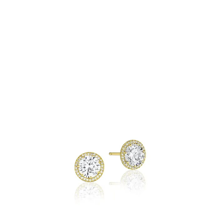 Tacori 14K Yellow Gold Classic Diamond Bloom Earring Mounts 65mm Tacori Earrings Tacori 14K Yellow Gold Classic Diamond Bloom Earring Mounts 65mm Tacori Earrings