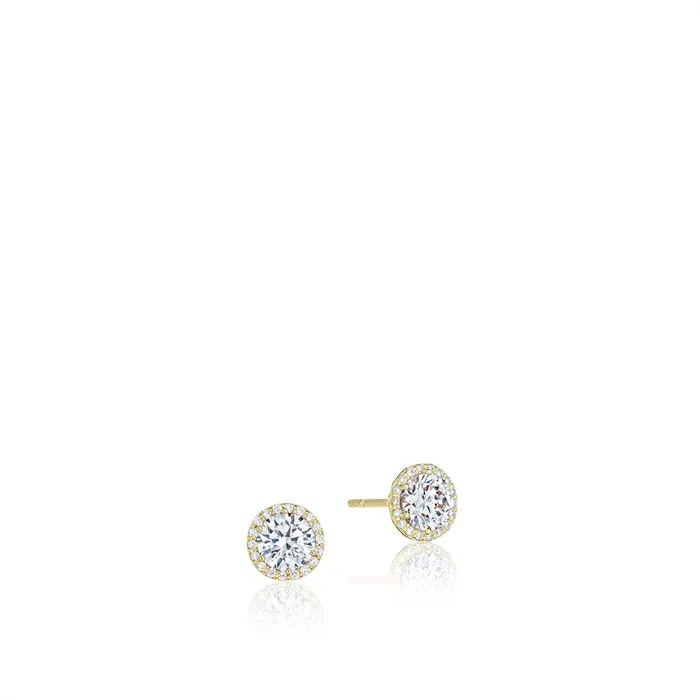 Tacori 14K Yellow Gold Diamond Stud Earring Mounts 4mm Tacori Earrings