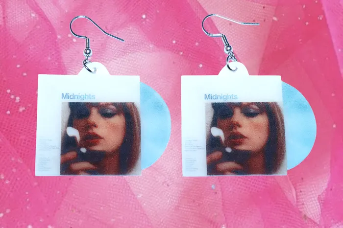 Taylor Swift Midnights Vinyl Album color variants Handmade Earrings Sam Makes Things Earrings Taylor Swift Midnights Vinyl Album color variants Handmade Earrings Sam Makes Things Earrings