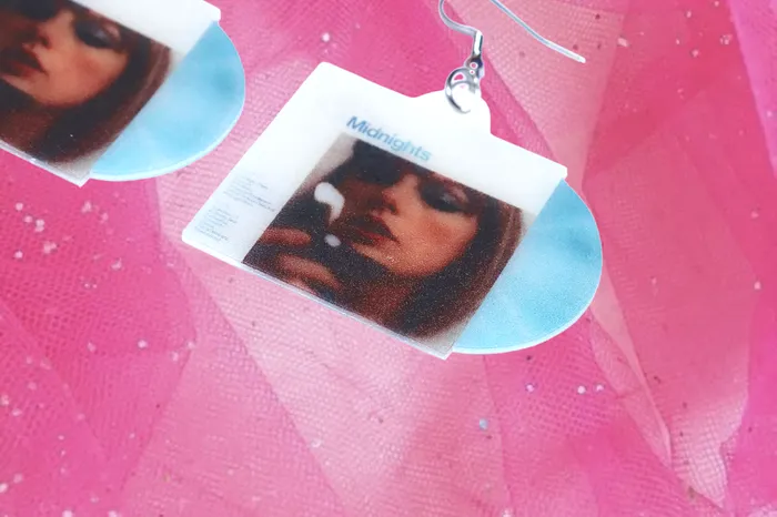 Taylor Swift Midnights Vinyl Album color variants Handmade Earrings Sam Makes Things Earrings