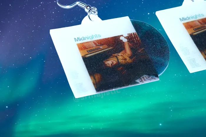 Taylor Swift Midnights Vinyl Album color variants Handmade Earrings Sam Makes Things Earrings