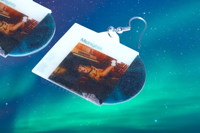 Taylor Swift Midnights Vinyl Album color variants Handmade Earrings Sam Makes Things Earrings