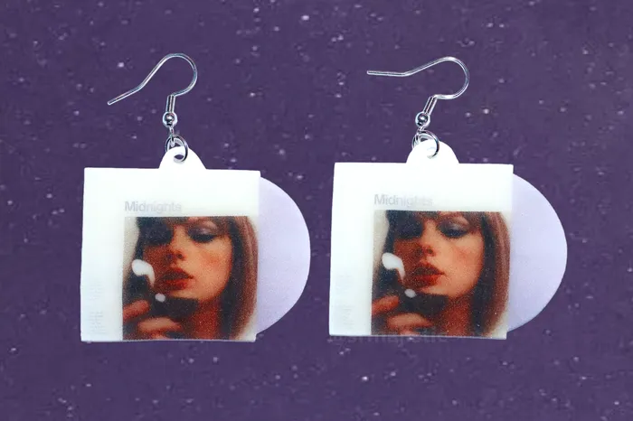 Taylor Swift Midnights Vinyl Album color variants Handmade Earrings Sam Makes Things Earrings