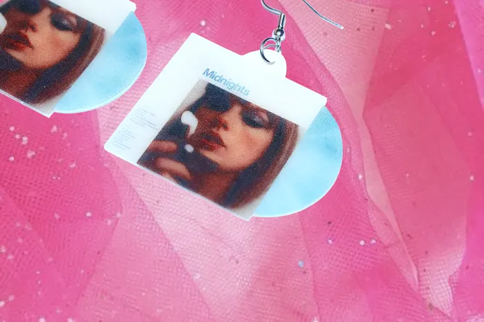 Taylor Swift Midnights Vinyl Album color variants Handmade Earrings Sam Makes Things Earrings