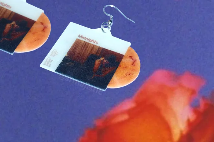 Taylor Swift Midnights Vinyl Album color variants Handmade Earrings Sam Makes Things Earrings