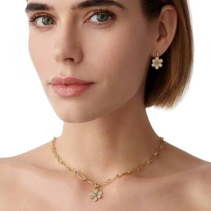 Temple St Clair Earrings Temple St Clair Snow Flower Earrings