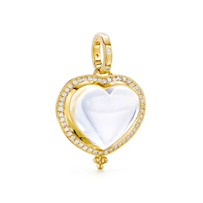 Temple St Clair Necklaces Temple St Clair Diamond Pav Heart Pendant