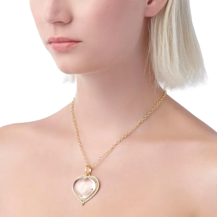 Temple St Clair Necklaces Temple St Clair Diamond Pav Heart Pendant