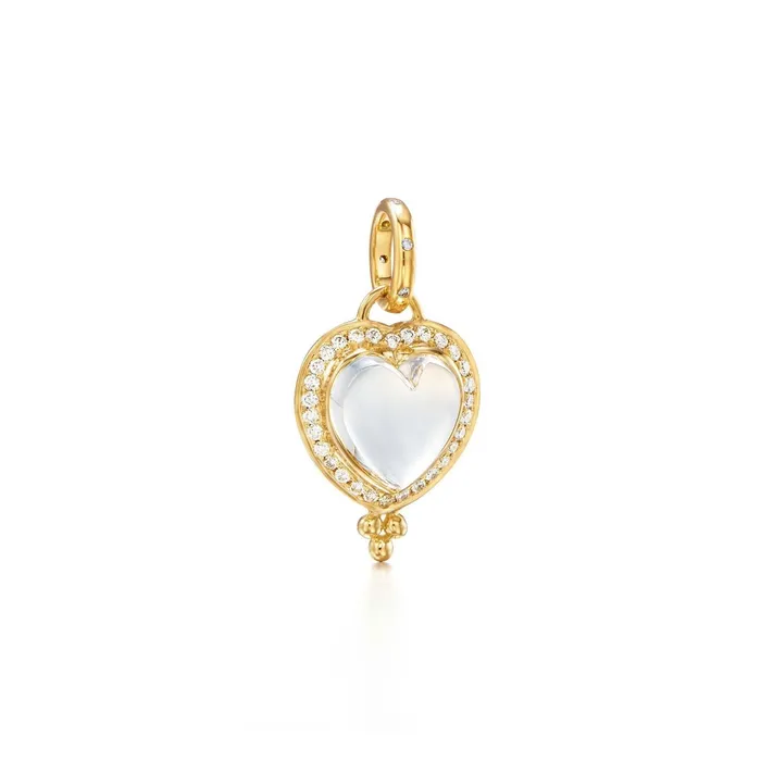 Temple St Clair Necklaces Temple St Clair Diamond Pav Heart Pendant