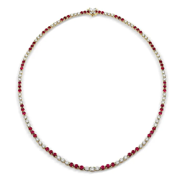 Tiffany Co Victoria Collection Ruby Diamond Necklace Estate Tiffany Co Necklaces Tiffany Co Victoria Collection Ruby Diamond Necklace Estate Tiffany Co Necklaces