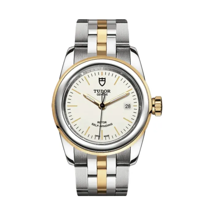 Tudor Bracelets Tudor Glamour Date 26mm Watch Ref M510030025 Opaline Index Dial 18K Yellow Gold Bezel Two Tone Stainless Steel and 18K Yellow Gold Bracelet Tudor Bracelets Tudor Glamour Date 26mm Watch Ref M510030025 Opaline Index Dial 18K Yellow Gold Bezel Two Tone Stainless Steel and 18K Yellow Gold Bracelet
