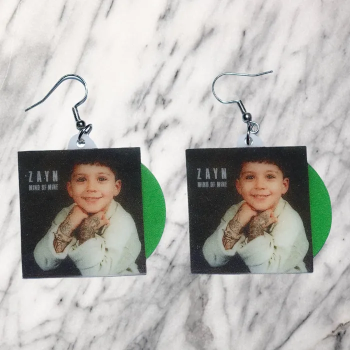 ZAYN Mind of Mine Vinyl Album Handmade Earrings Sam Makes Things Earrings